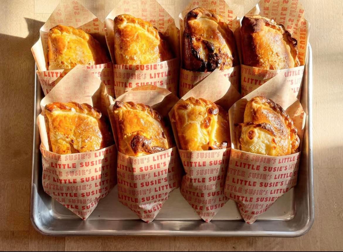 Pies on a tray