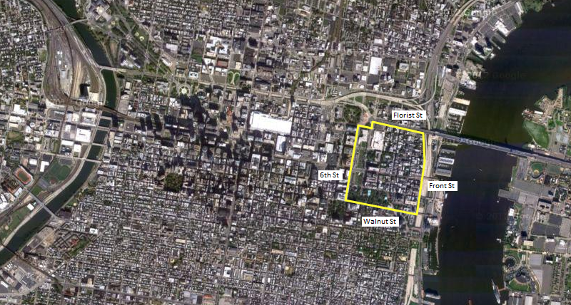 Aerial of Old City District boundaries