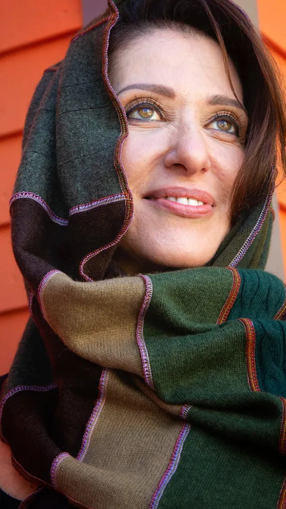 Person wearing shawl