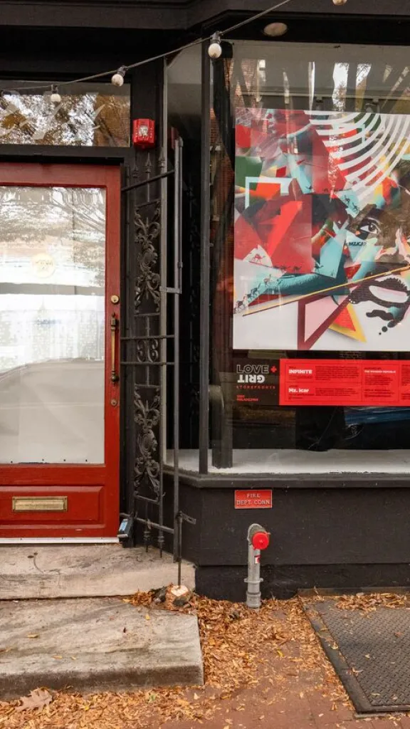 Artwork in storefront window