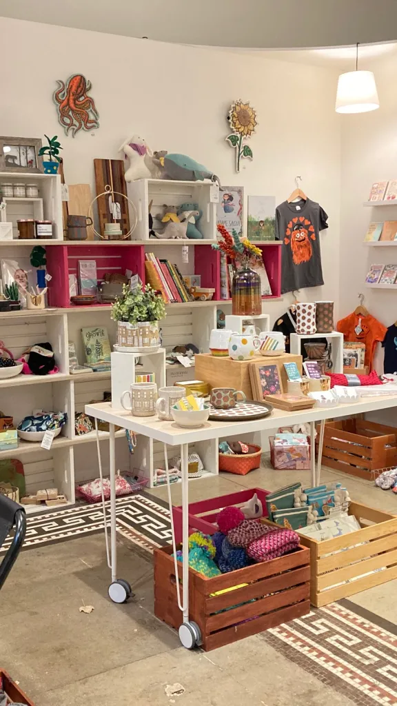 Interior of Art Star boutique with displays