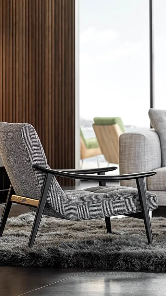 Gray furniture in living room