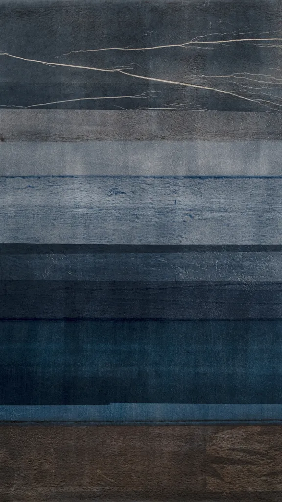 Artwork titled Nocturne, blue, gray and brown in color, by Agathe Bouton
