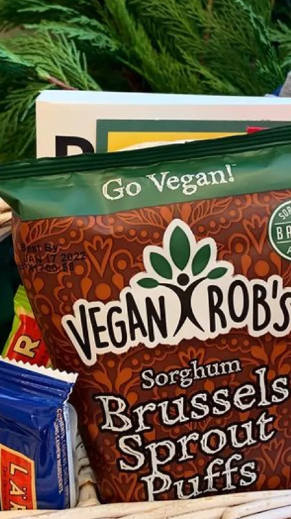 Vegan food in basket