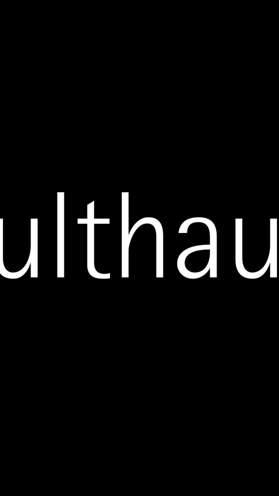 bulthaup logo with white text and black background