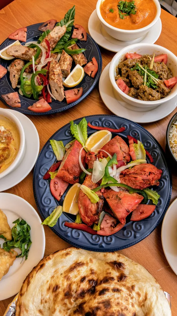 Display of food at Kurry Shack