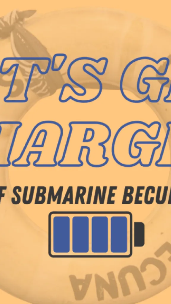 Let's Get Charged graphic with event information