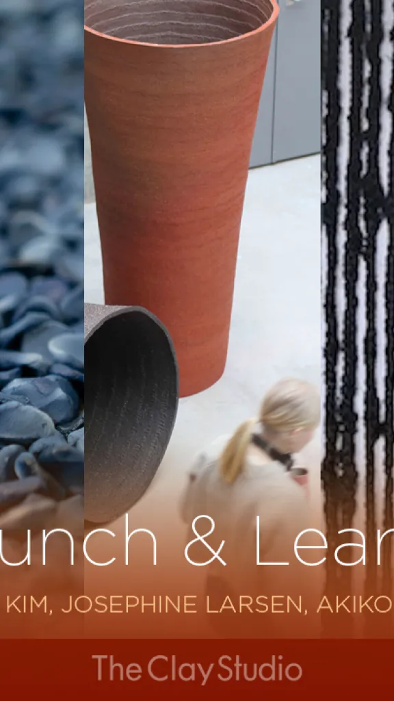 Event graphic with photo of vase