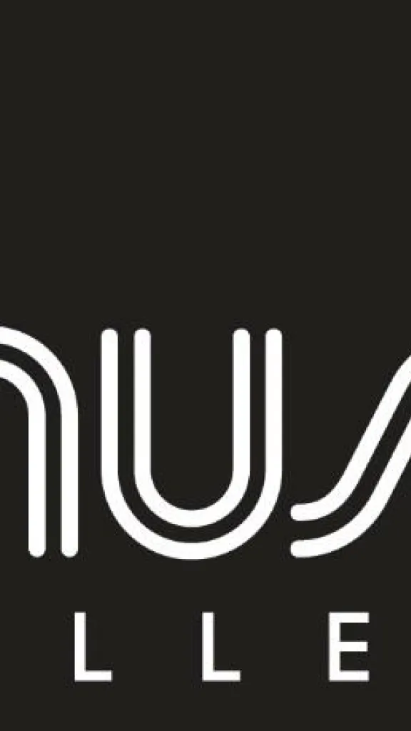 Muse Gallery logo with white text and black background