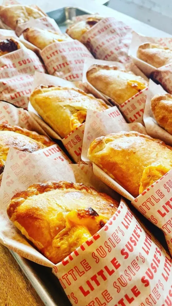 A tray of pies at Little Susie's