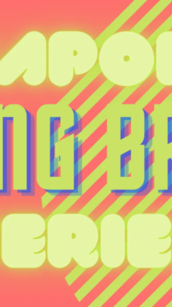 Seaport Spring Break Series in text with pink and yellow design