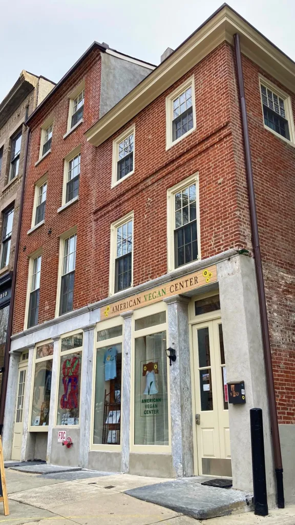 Exterior of American Vegan Center in Old City