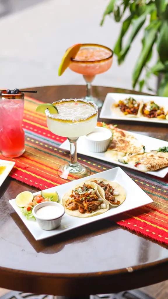 Food and drink on display at Las Bugambilias