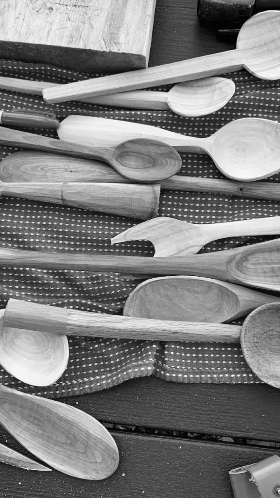 Various wooden spoons