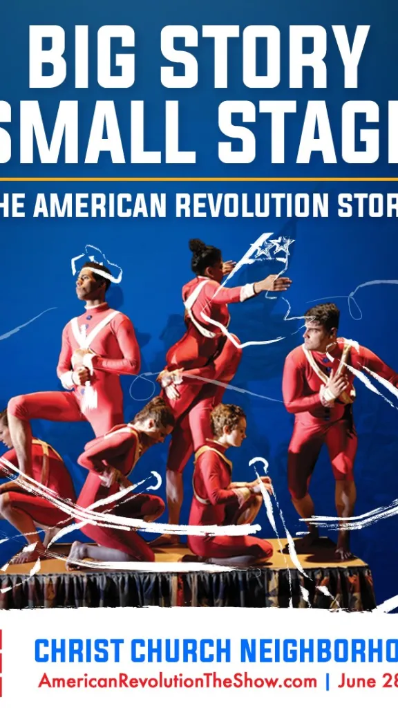 Actors re-enacting the American Revolution