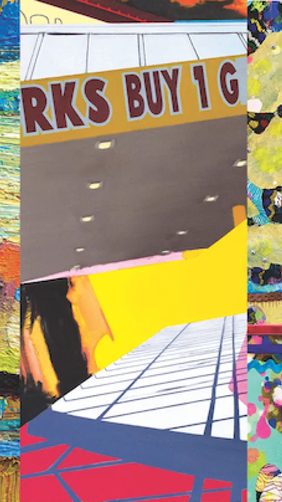 Flyer for upcoming show Hot Destinations with three works of art