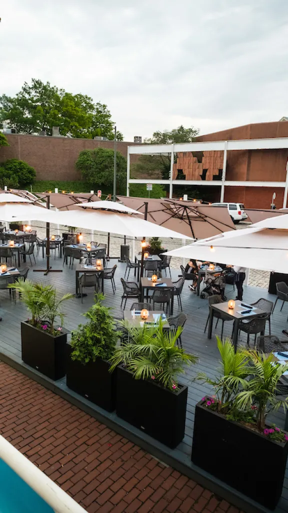 Outdoor seating at Positano Coast