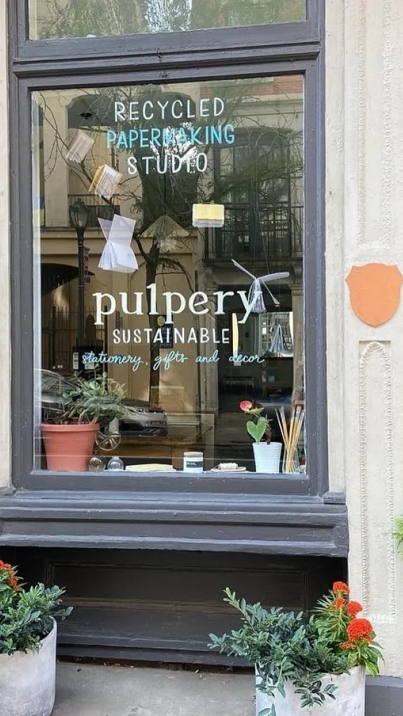 Exterior of Pulpery with large display window and doorway