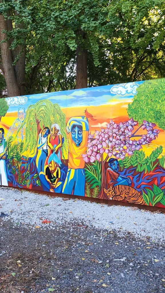 Mural at the Arch Street Meeting House
