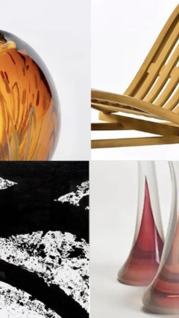 Four pieces of artwork at Wexler Gallery