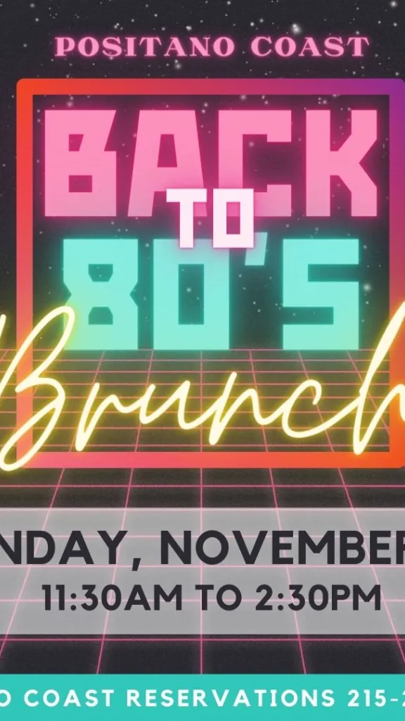 Back to the 80's Brunch event graphic