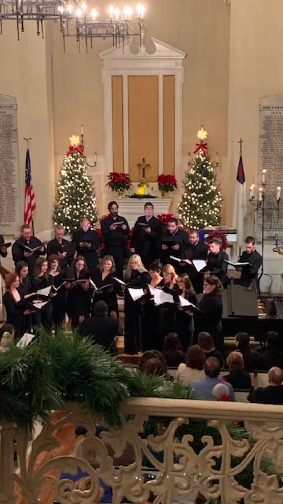 Choir singing in church