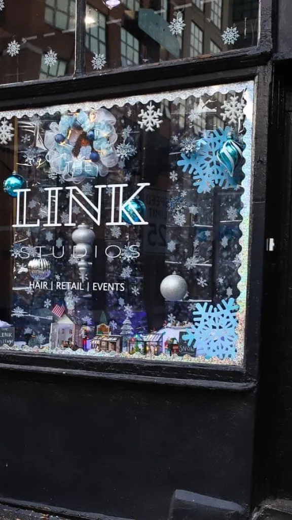 The Link Studios in Old City, Philadelphia decorated for the holidays