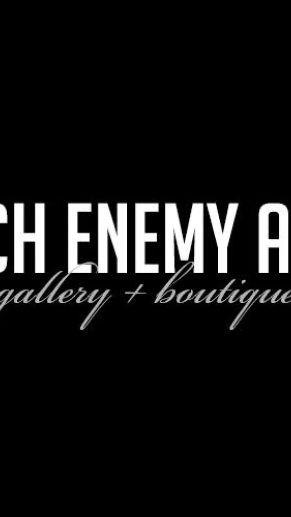 Arch Enemy Arts logo with white text and black background