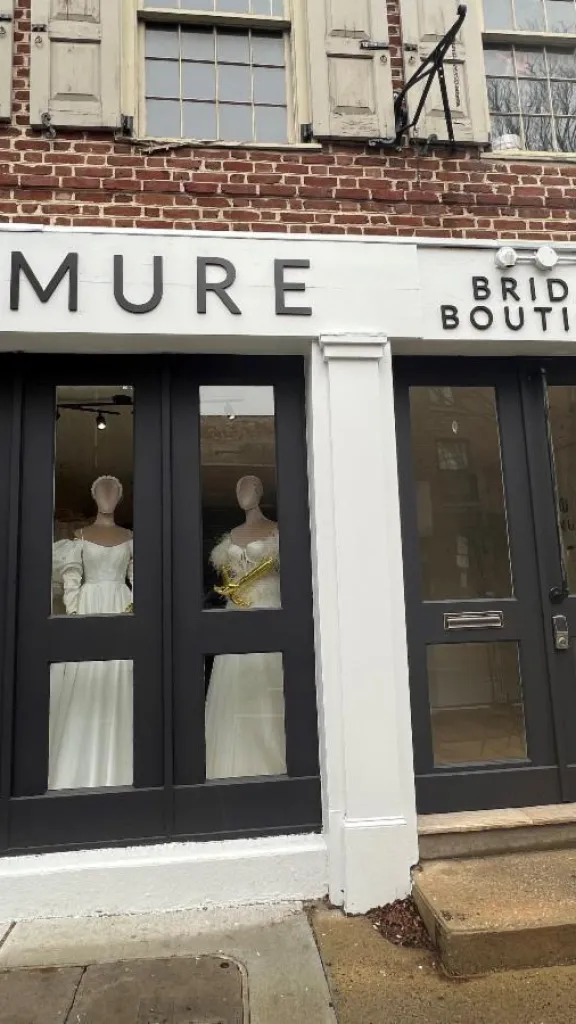 Exterior of Demure bridal boutique