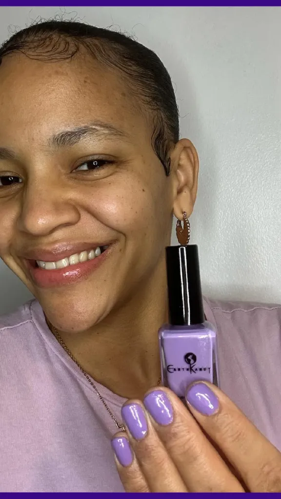 Woman showing off nail polish