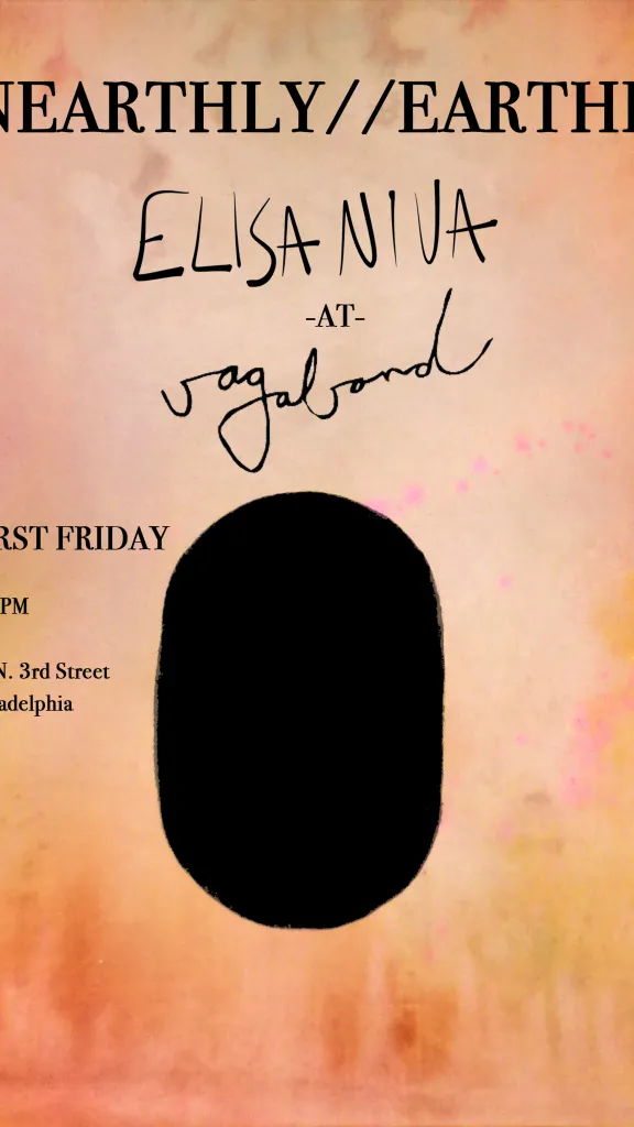 Art exhibition graphic at Vagabond