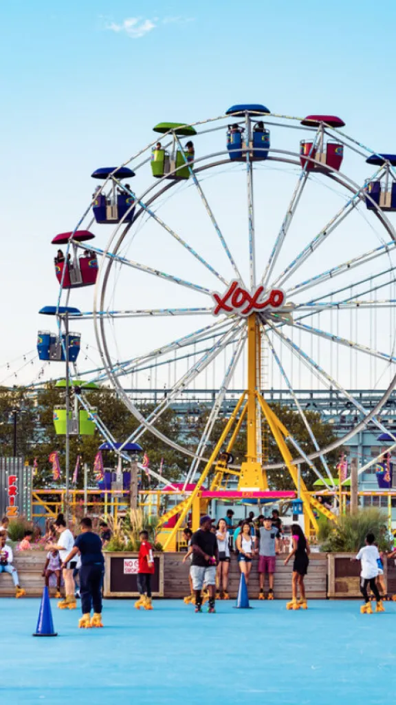 Blue Cross RiverRink roller skating