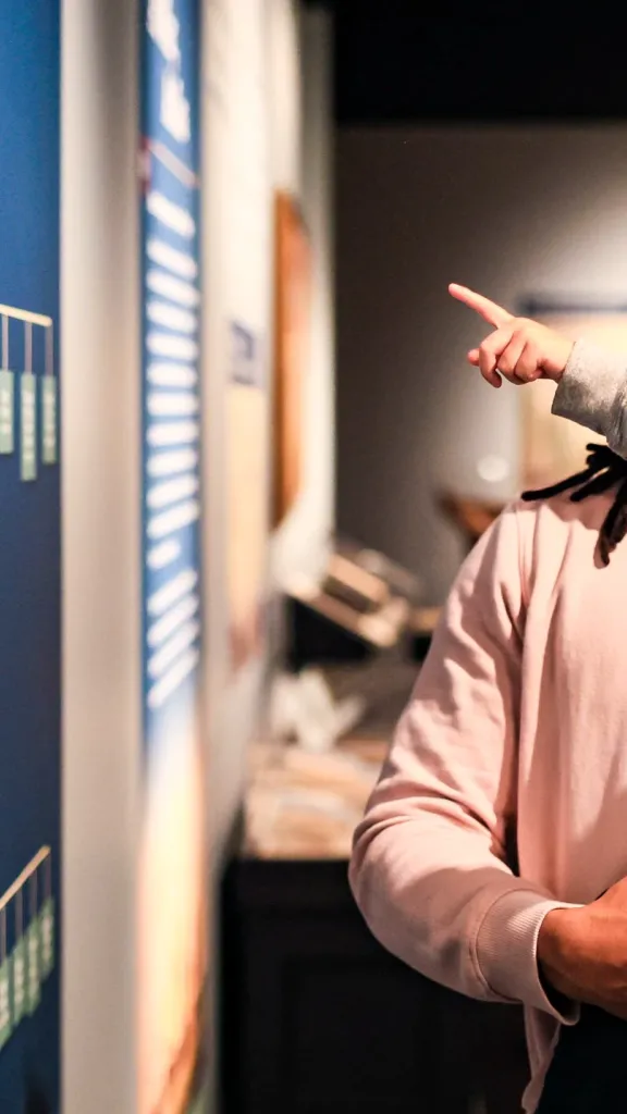 Two people at the Museum of the American Revolution