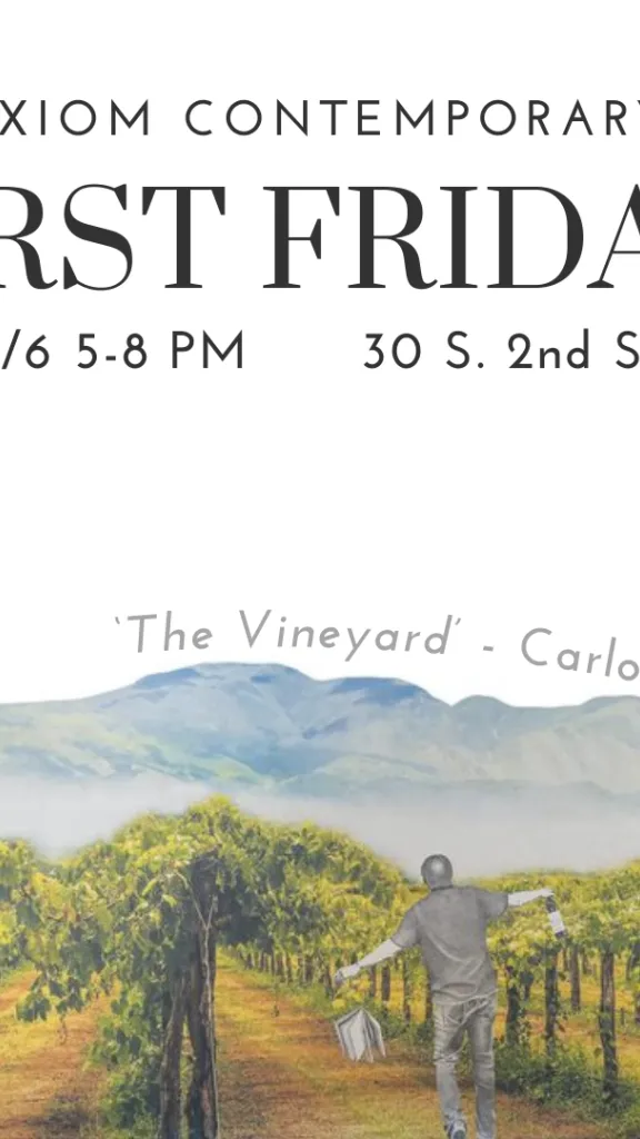 First Friday @ AXIOM Contemporary event graphic