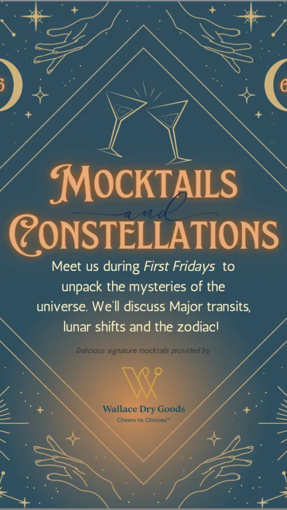Mocktails & Constellations event graphic
