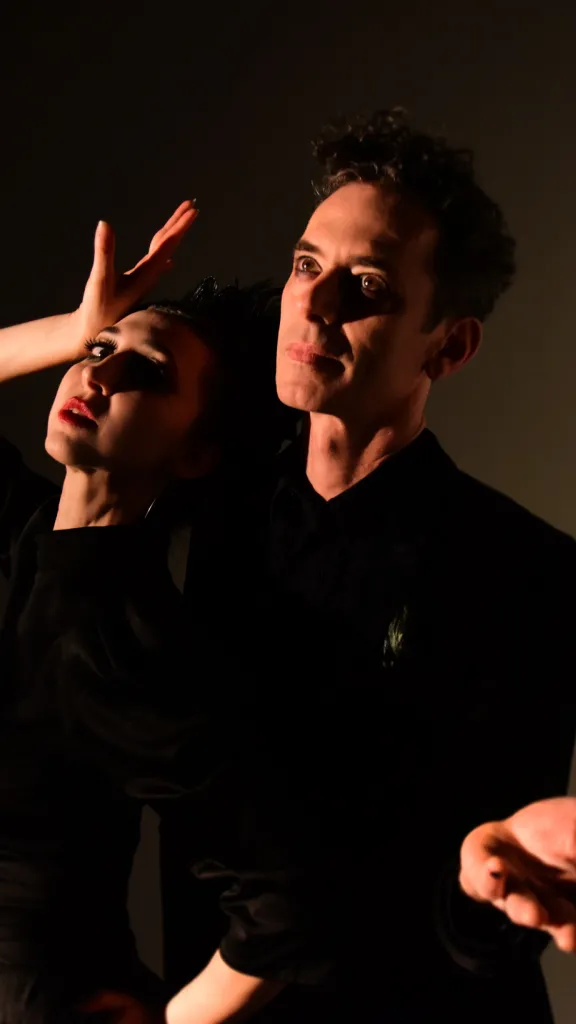 Studio portrait of Ellia Bisker and Jeff Morris