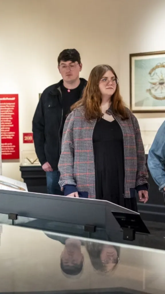 Guests explore the Museum of the American Revolution's special "Witness to Revolution" exhibit.