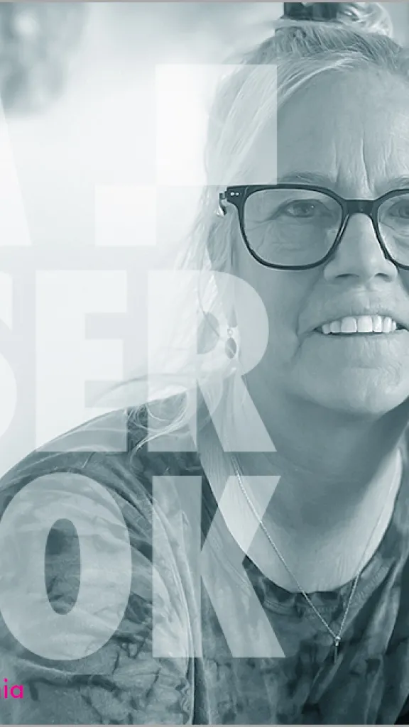 Artist talk with Pam Prichett - Image: Pam Prichett at her studio