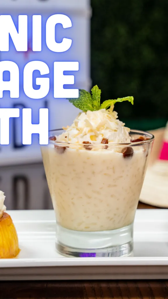 Three desserts on a plate with Hispanic Heritage Month text