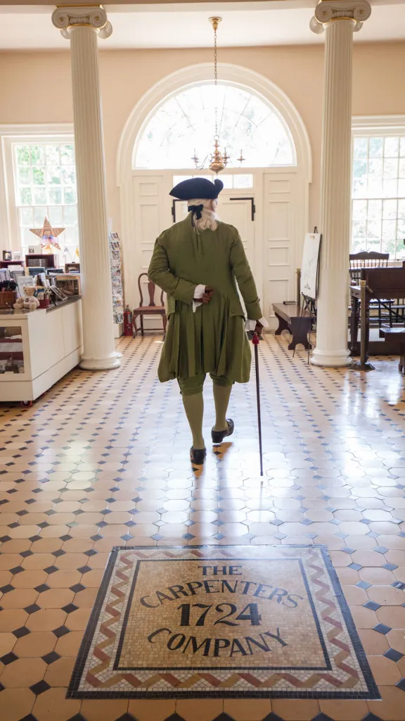 Reenactor at Carpenters' Hall
