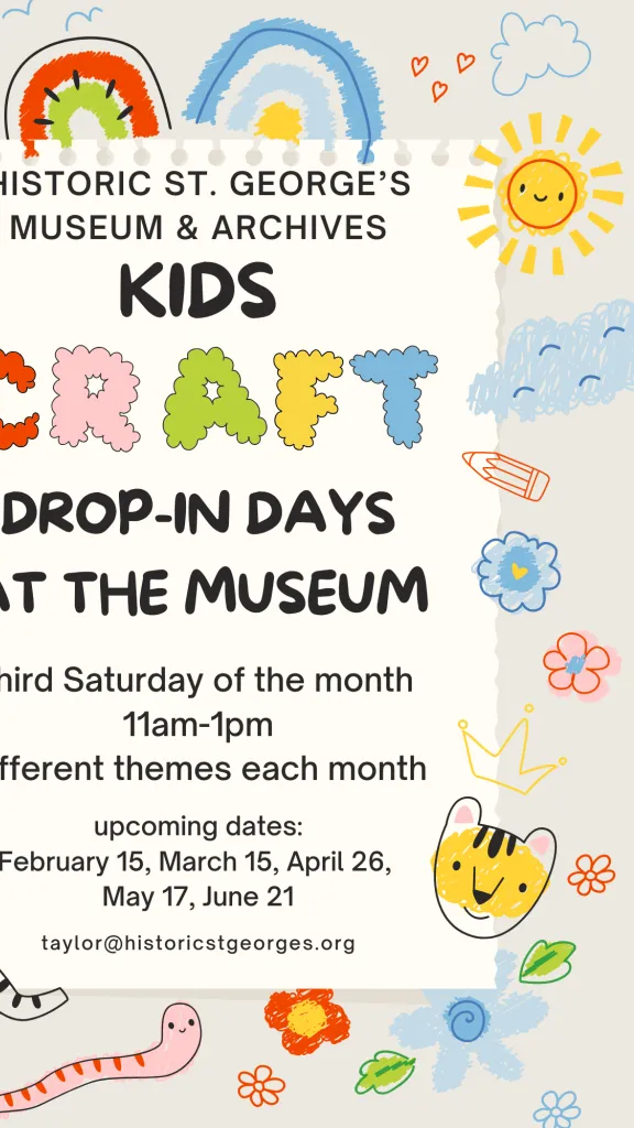 Flyer that has the words written above with kids drawings on the side. 