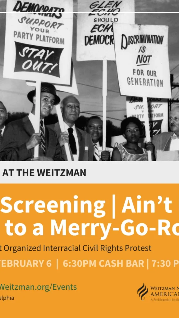 Black and white image of different races holding signs of protest