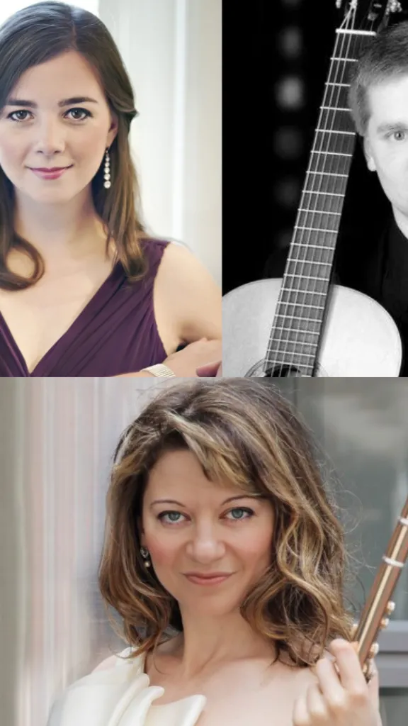 Sarah Shafer (soprano), Mimi Stillman (flute), Gideon Whitehead (guitar)