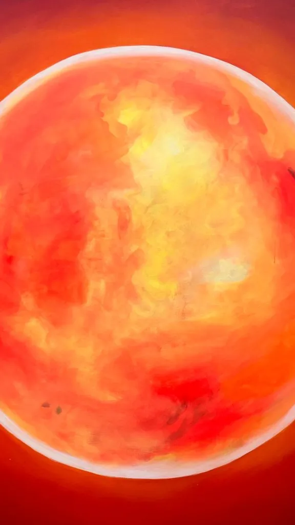 The Sun, acrylic on canvas, 72” x 72”