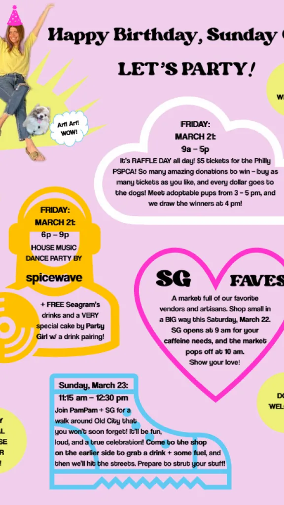 A flier of all events from 3/21 - 3/23