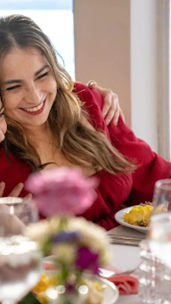 Mother and daughter hugging aboard City Cruises Ship