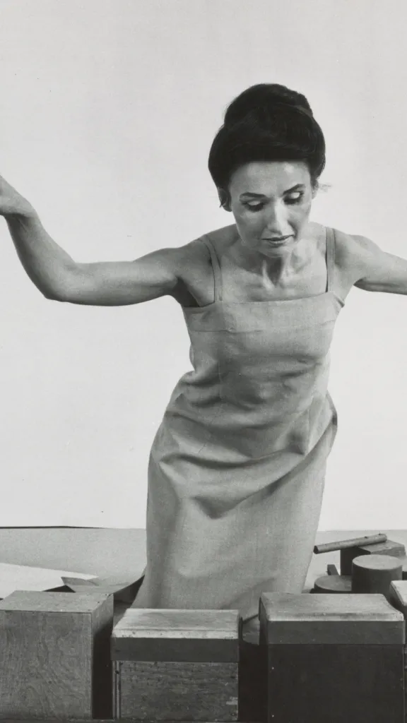 Lucia Dlugoszewski in practice of music study and performance.