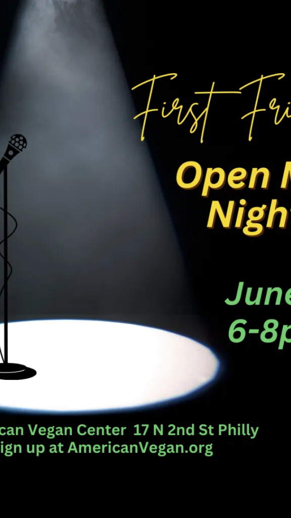 First Friday Open Mic & Poetry Night at the American Vegan Center