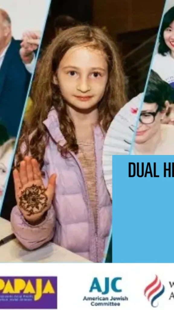 photos of families celebrating aapi month and jahm