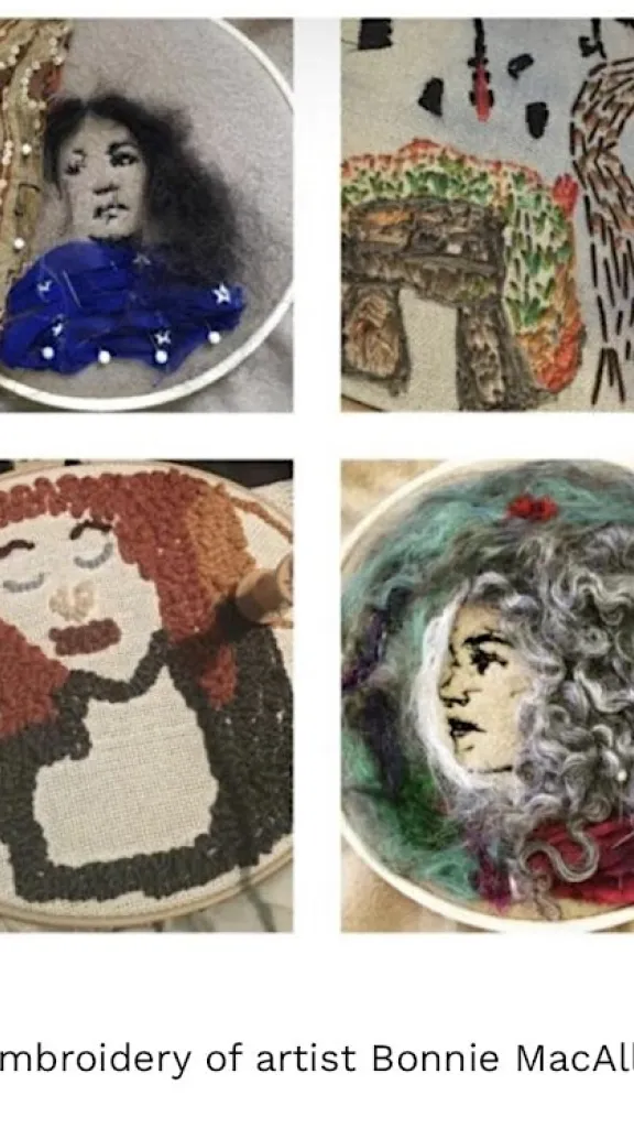 Embroidery portraits by Bonnie MacAllister 